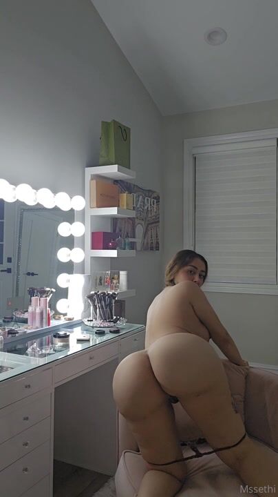 Ms Sethi masturbating nude from behind couch OnlyFans