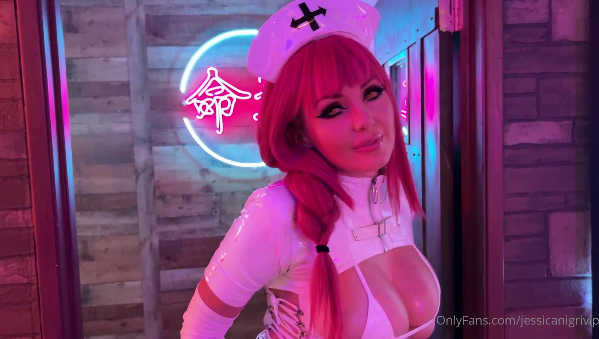 Jessica Nigri nurse bikini thighhighs ass OF Video