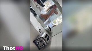 Breckie Hill ass bathroom mirror OnlyFans