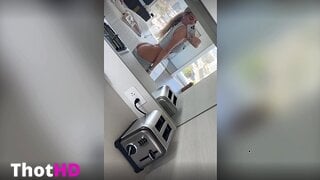 Breckie Hill ass bathroom mirror OnlyFans