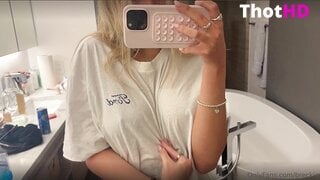 Breckie Hill bathroom mirror NSFW Video