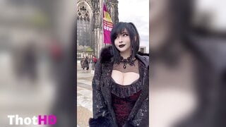 Pinkchyu Outdoor Cleavage Leak