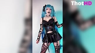 pinkchyu Choker and Thighhighs Video