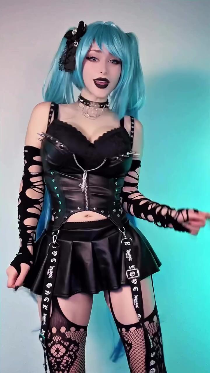 pinkchyu Choker and Thighhighs Video