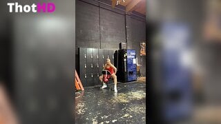 Katie Sigmond Gym Squatting