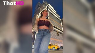 Ika D'Auria Cleavage Outdoors