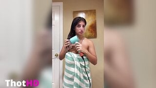 Ika D'Auria Towel Cleavage