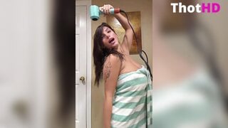 Ika D'Auria Towel Cleavage
