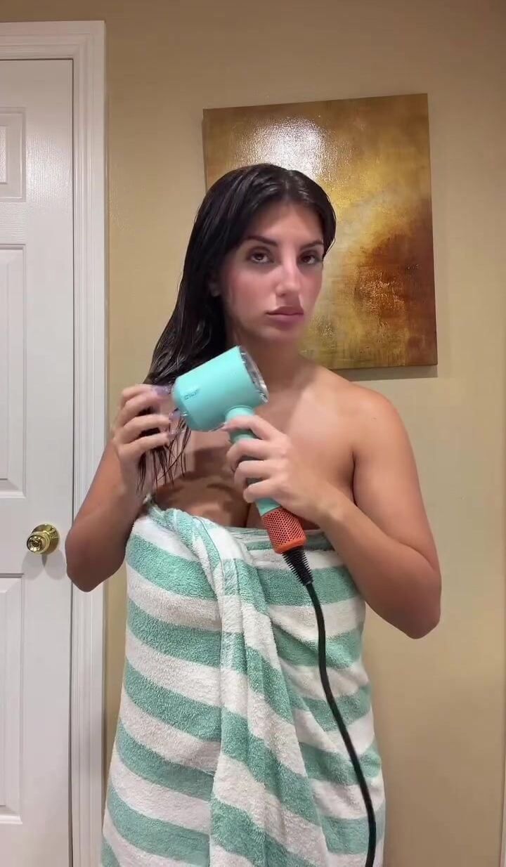 Ika D'Auria Towel Cleavage