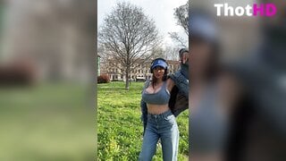 Ika D'Auria Outdoor Cleavage Clip