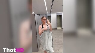 Ema.santi Towel and Cleavage Leak