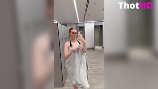 Ema.santi Towel and Cleavage Leak