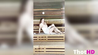 Ema.santi Towel in the Sauna Clip