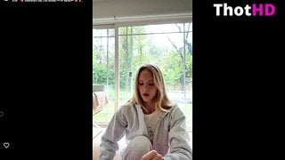 Caroline Zalog Towel and Tongue Out OnlyFans