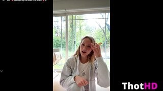 Caroline Zalog Towel and Tongue Out OnlyFans