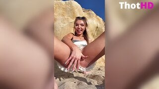 Brie Belle Spread Legs Beach OF