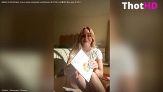 Caroline Zalog Topless in Shorts OF