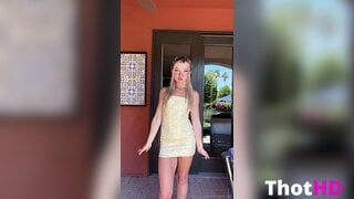 Brie Belle Ass in Dress NSFW