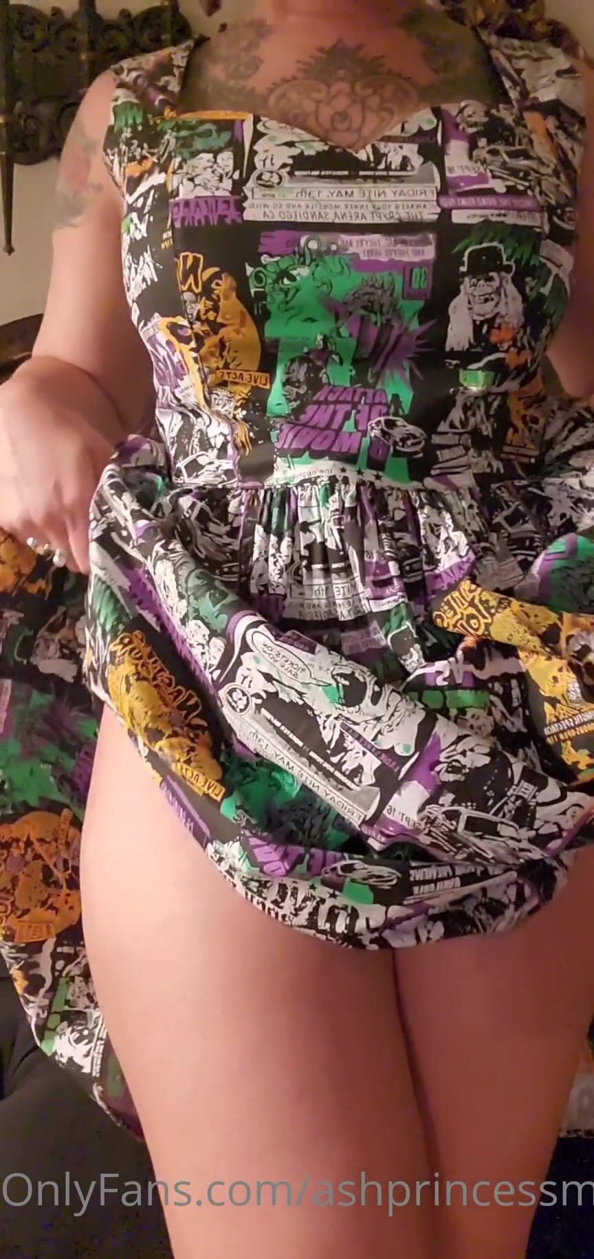 AshPrincessMidna Dress and Ass Video