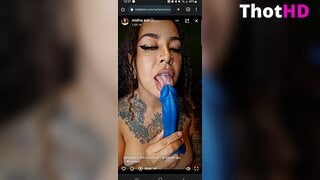 AshPrincessMidna Blowjob With Huge Dildo