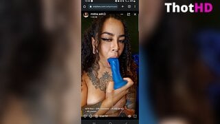 AshPrincessMidna Blowjob With Huge Dildo
