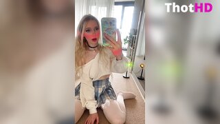 Luna_Bunny Choker and Thighhighs NSFW