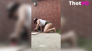 The Rubie Red Outdoor on All Fours Video