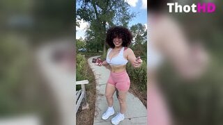 The Rubie Red Outdoor Short Shorts Leaked