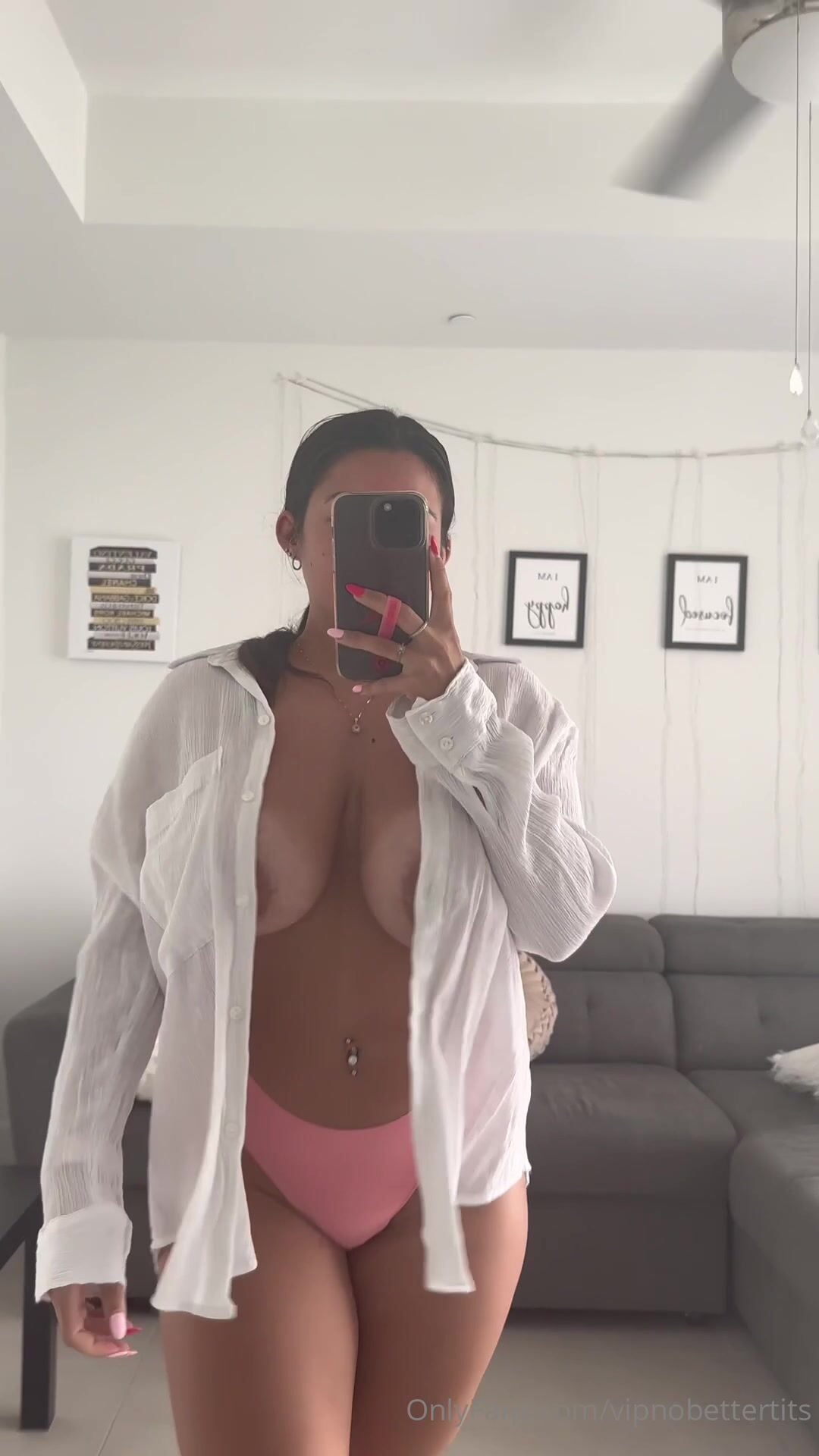 Sophie Chanel Couch Nipple Piercing