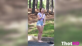 Brittney Alissah Outdoor Denim Shorts Clip