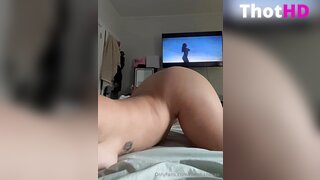 Meg Banks Nude on Bed OF