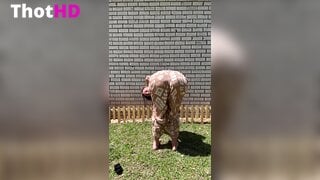 Brittney Alissah From Behind Outdoor OF