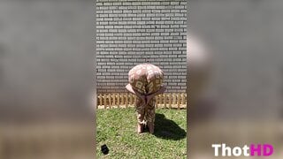 Brittney Alissah From Behind Outdoor OF