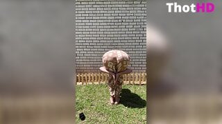 Brittney Alissah From Behind Outdoor OF