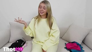 Angel Polikarpova Lingerie on Couch Clip