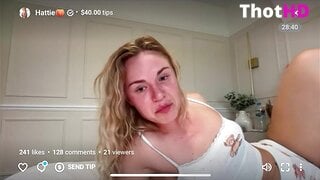 Hattie James Elevator Cleavage Video