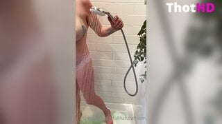 Allnaturalmom Topless in the Shower Leaked