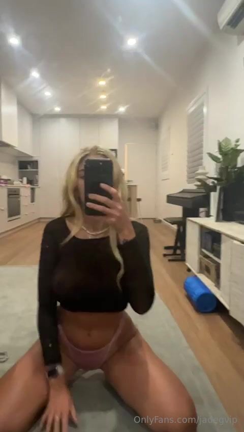 Jade Grobler Spread Legs Underboob OF