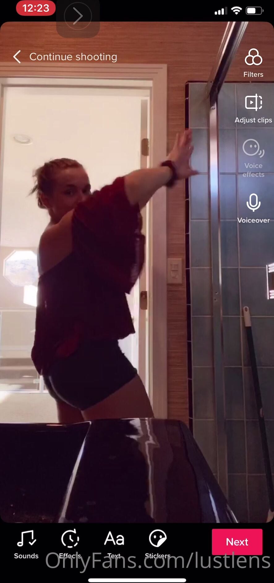 Zoie Burgher Bathroom From Behind OF