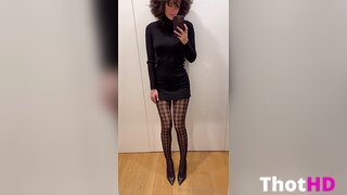 Layla Marlene High Heels Fishnet Pantyhose Clip