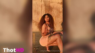 Blac Chyna High Heels Squatting Clip
