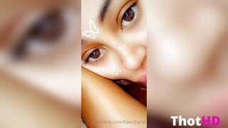Blac Chyna Close-Up Tongue Clip