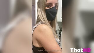 Kiera Young Nipple Piercing Bathroom XXX