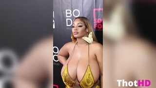 Stephanie Nelson Cleavage and Huge Tits Clip