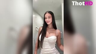 AshleySerrano Dress Cleavage Video