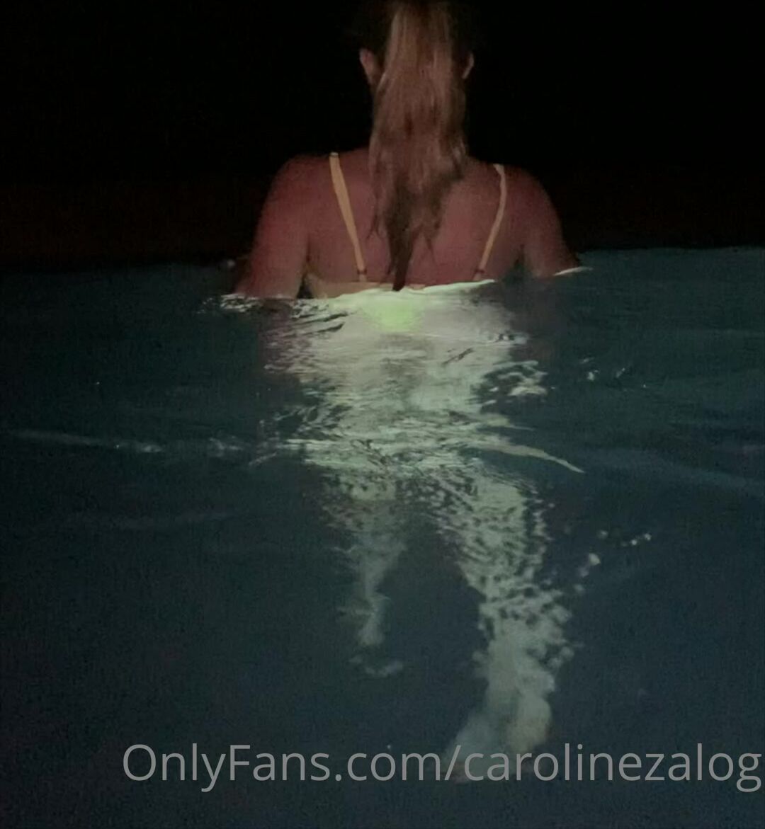 Caroline Zalog Bikini Pool