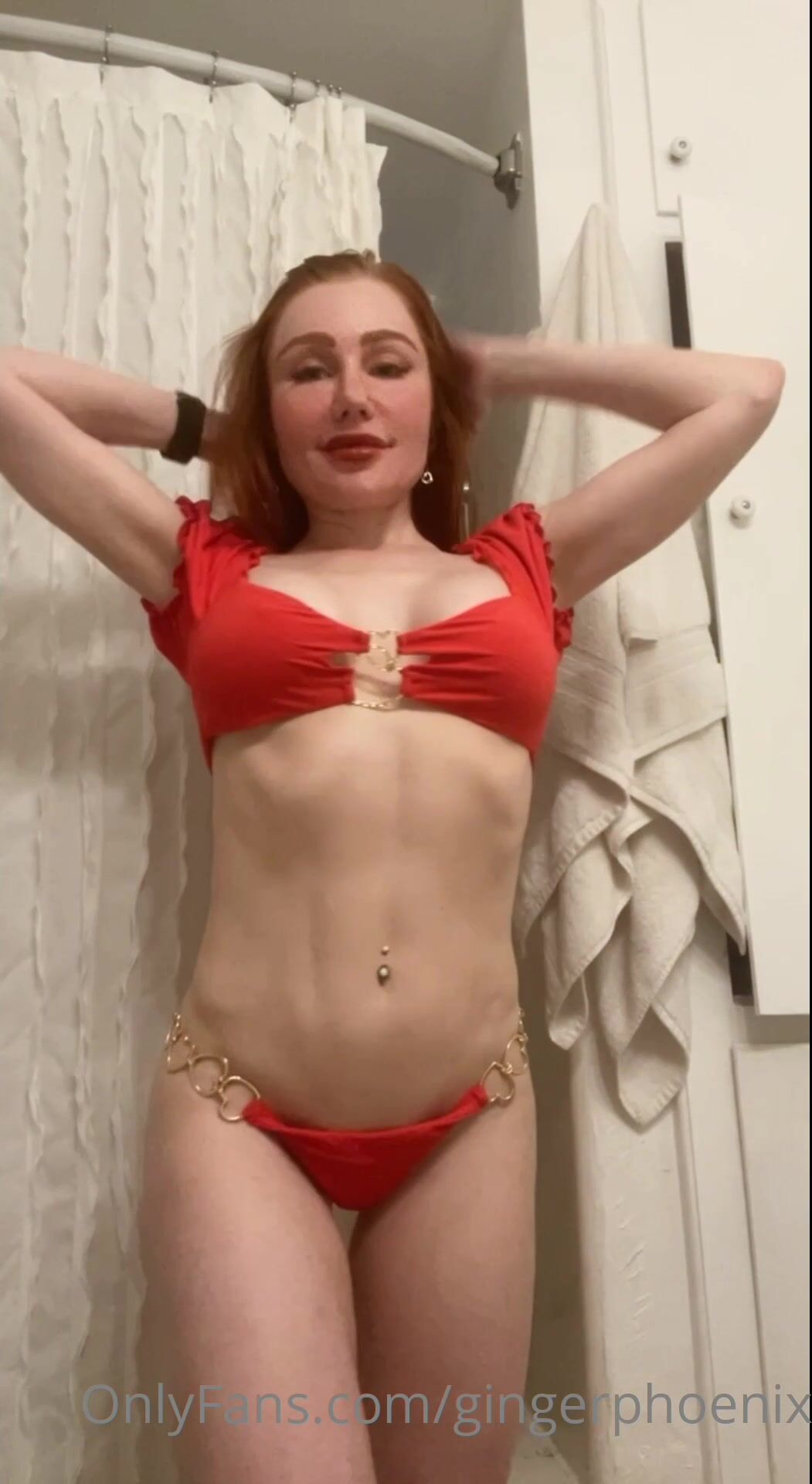 Ginger Phoenix Bikini in Fitting Room OF