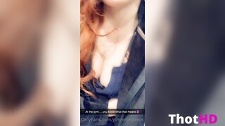 Ginger Phoenix Cleavage Close-Up NSFW