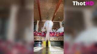 Ginger Phoenix's Ass in Lingerie NSFW