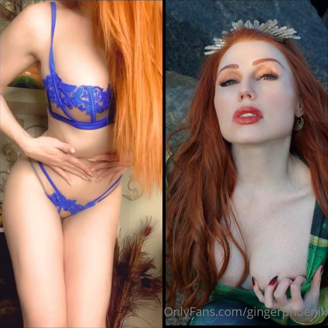 Ginger Phoenix's Cleavage and Crotchless Panties